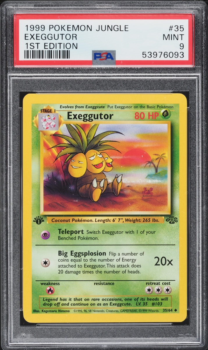 1999 Pokemon Jungle 1st Edition Exeggutor #35 PSA 9 MINT