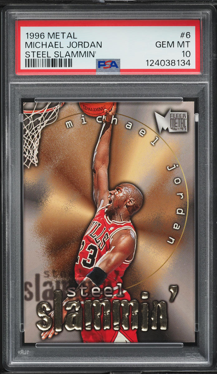 1996 Metal Steel Slammin' Michael Jordan #6 PSA 10 GEM MINT