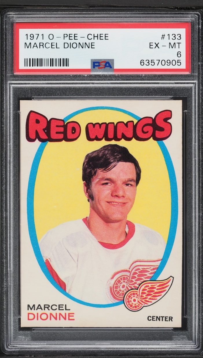 1971 O-Pee-Chee Hockey Marcel Dionne ROOKIE #133 PSA 6 EXMT