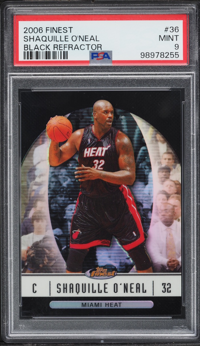 2006 Finest Black Refractor Shaquille O'Neal /99 #36 PSA 9 MINT