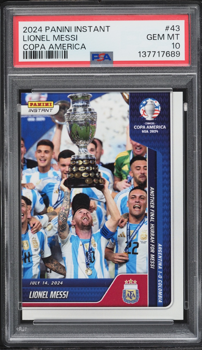 2024 Panini Instant Copa America Lionel Messi /12674 #43 PSA 10 GEM MINT
