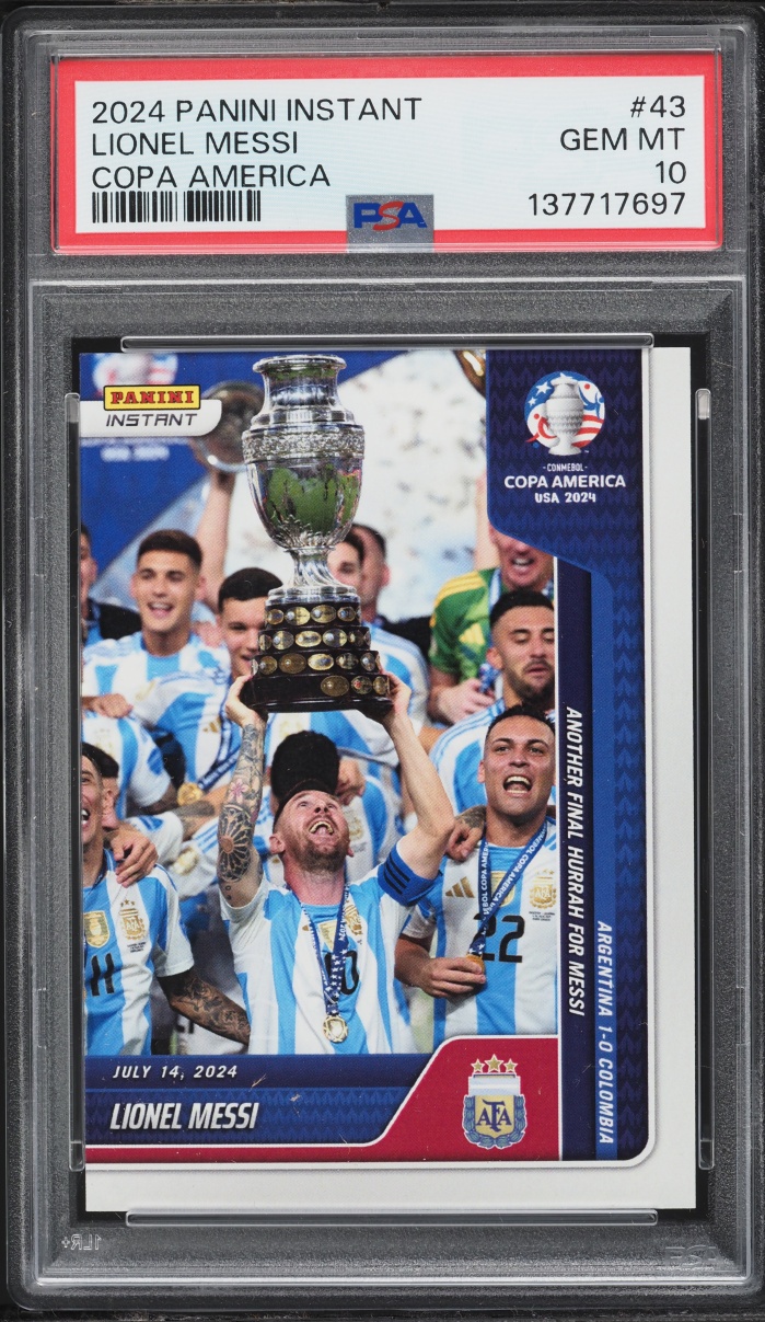 2024 Panini Instant Copa America Lionel Messi /12674 #43 PSA 10 GEM MINT