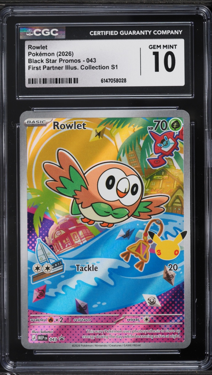 2026 Pokemon Mega Evolution Promo First Partner Illustration Rowlet ...