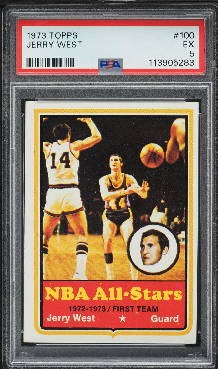 1973 Topps Basketball Jerry West #100 PSA 5 EX