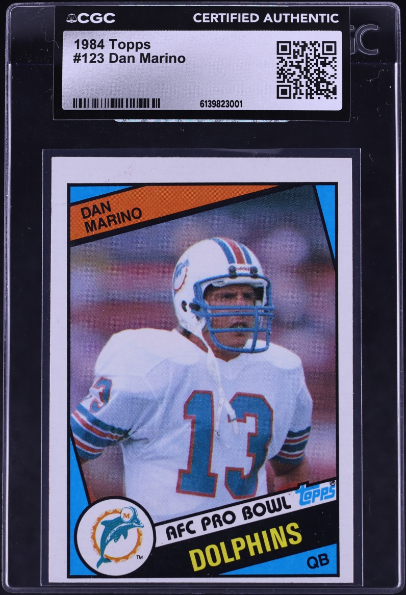 1984 Topps Football Dan Marino ROOKIE #123 CGC AUTH
