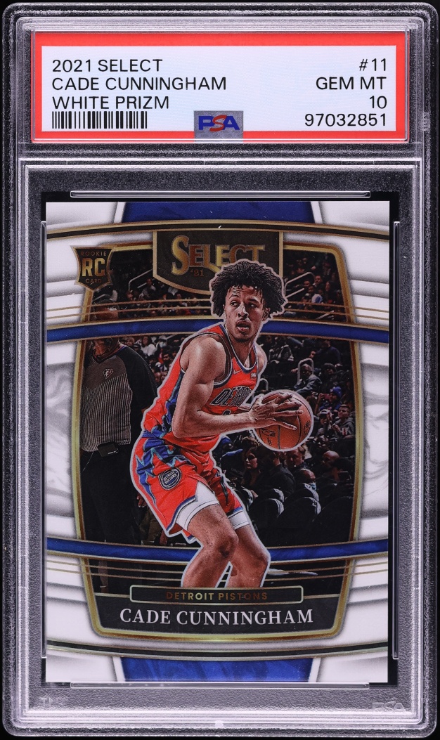 2021 Select Concourse White Prizm Cade Cunningham ROOKIE /149 #11 PSA 10 GEM MINT