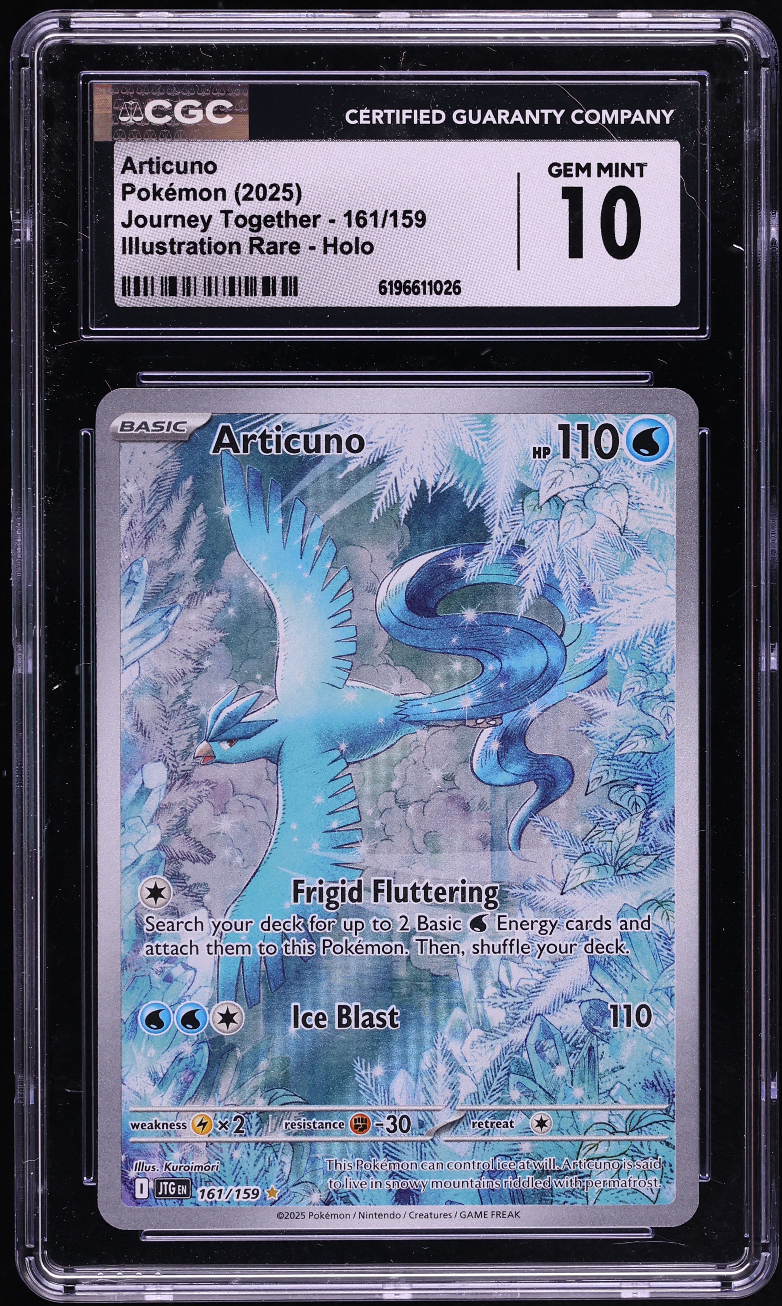 2025 Pokemon Scarlet & Violet Journey Together IR Articuno #161 CGC 10 GEM MINT