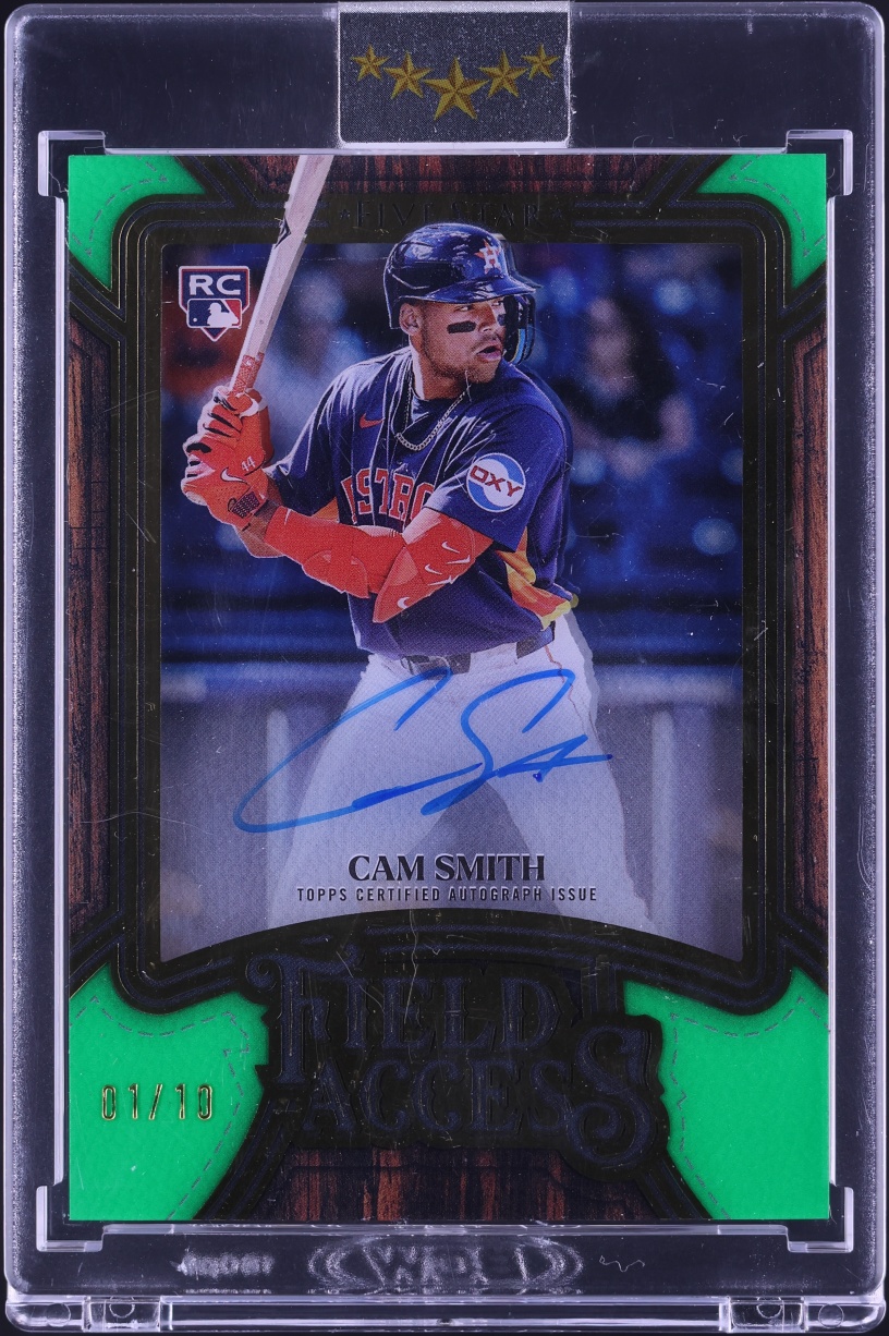 2025 Topps Five Star Field Access Green Cam Smith ROOKIE AUTO 1/10 #FA-CAM