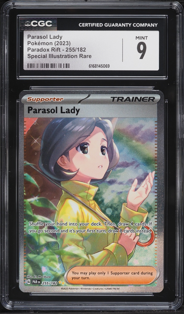 2023 Pokemon Scarlet & Violet Paradox Rift SIR Parasol Lady #255 CGC 9 MINT