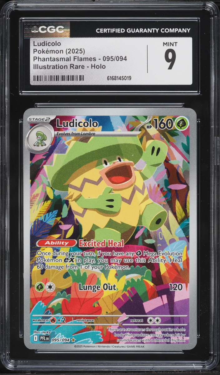 2025 Pokemon Mega Evolution Phantasmal Flames IR Ludicolo #95 CGC 9 MINT