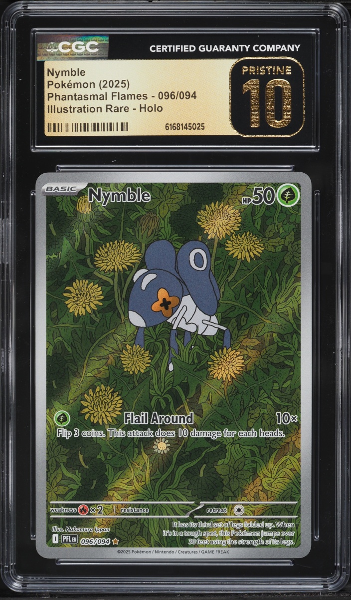2025 Pokemon Mega Evolution Phantasmal Flames IR Nymble #96 CGC 10 PRISTINE