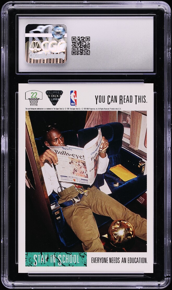 1991 Upper Deck If You Can Read This... Michael Jordan #22 CGC 8 NM-MT