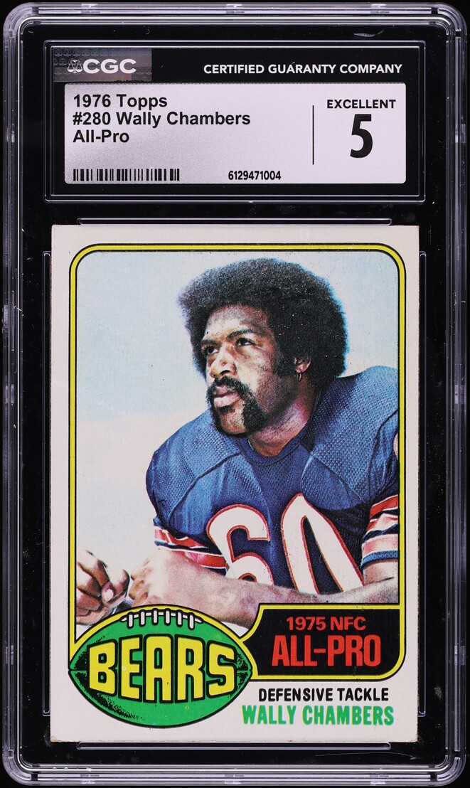 1976 Topps Football Wally Chambers ALL-PRO #280 CGC 5 EX