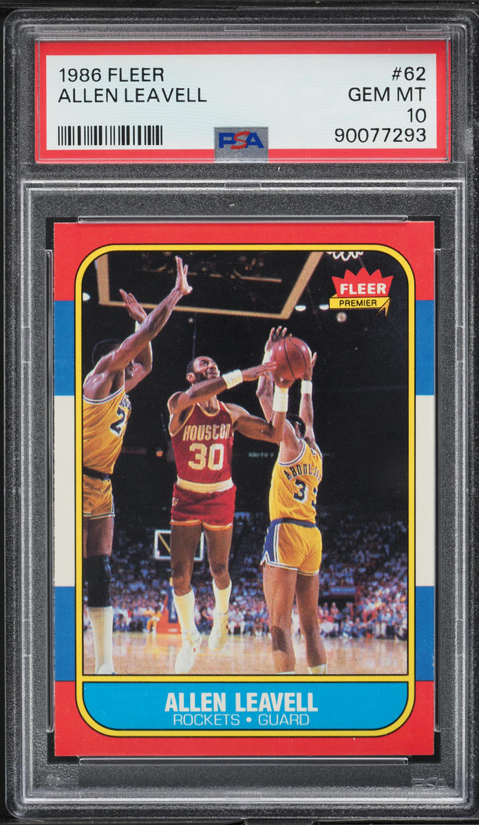1986 Fleer Basketball Allen Leavell #62 PSA 10 GEM MINT