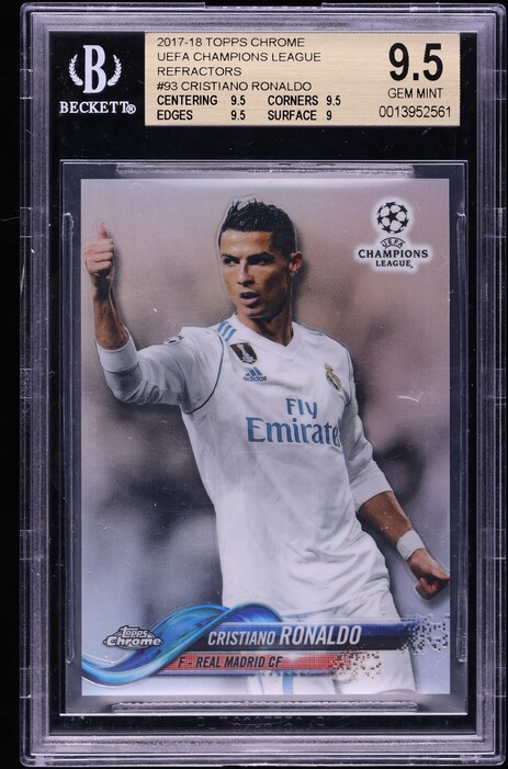 2017 Topps Chrome UEFA Champions League Cristiano Ronaldo #93 PSA