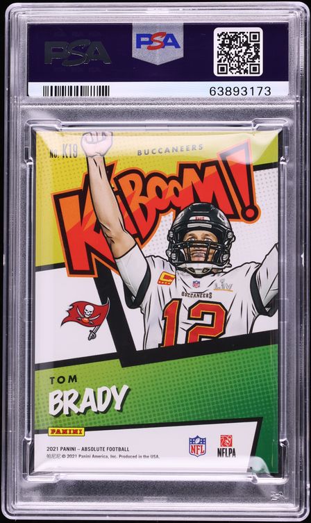 2021 Absolute Kaboom! Gold Tom Brady 10/10 #K-19 PSA 10 GEM MINT