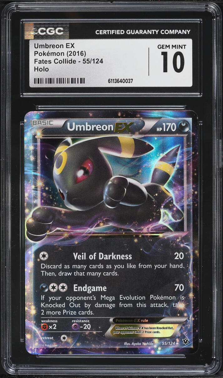 2016 Pokemon XY Fates Collide Holo Umbreon EX #55 CGC 10 GEM MINT