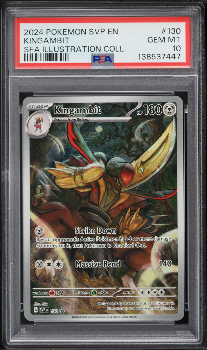 2024 Pokemon SV Promo Shrouded Fable Illustration Alt Art Kingambit #130 PSA 10 GEM MINT