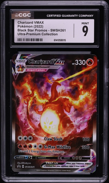 2022 Pokemon SWSH Promo Ultra Premium Collection Full Art Charizard VMAX #SWSH261 CGC 9 MINT