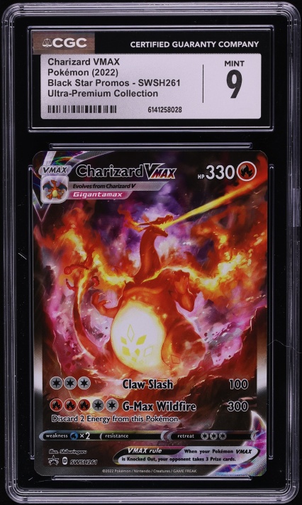 2022 Pokemon SWSH Promo Ultra Premium Collection Alt Art Charizard VMAX #SWSH261 CGC 9 MINT