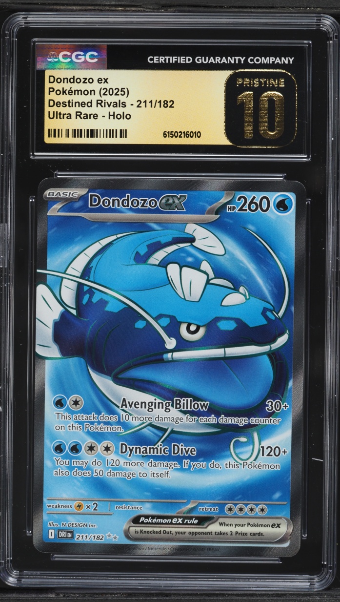 2025 Pokemon Scarlet & Violet Destined Rivals Full Art Dondozo ex #211 CGC 10 PRISTINE