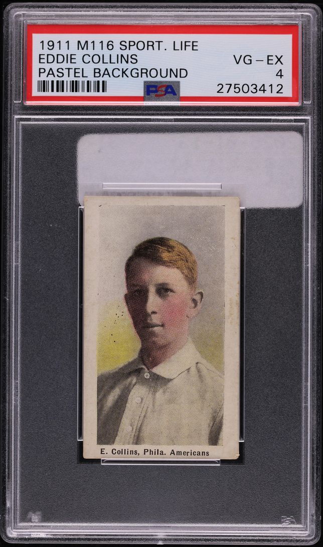 1911 M116 Sporting Life Eddie Collins PASTEL BACKGROUND PSA 4 VGEX