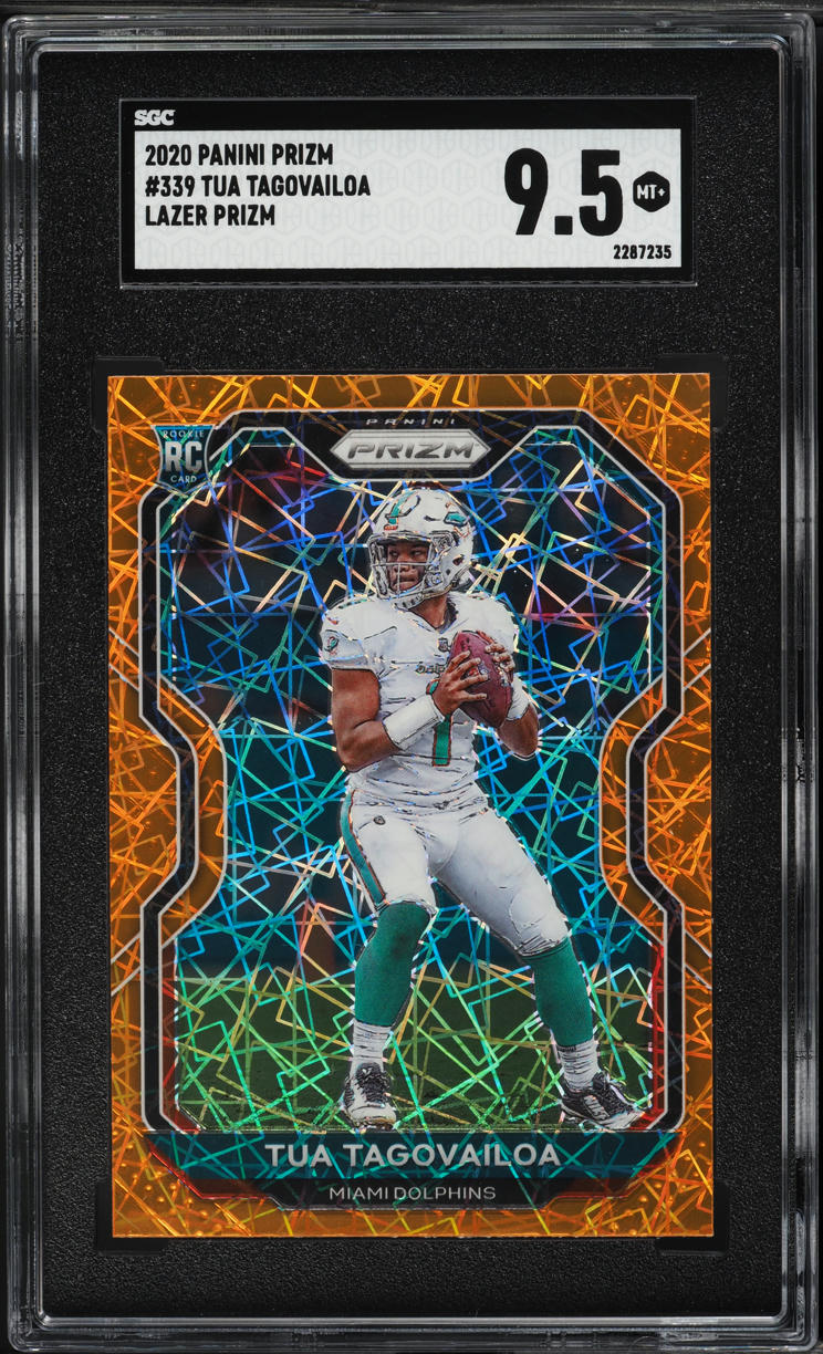 2020 Panini Prizm Lazer Tua Tagovailoa ROOKIE #339 SGC 9.5 MINT+