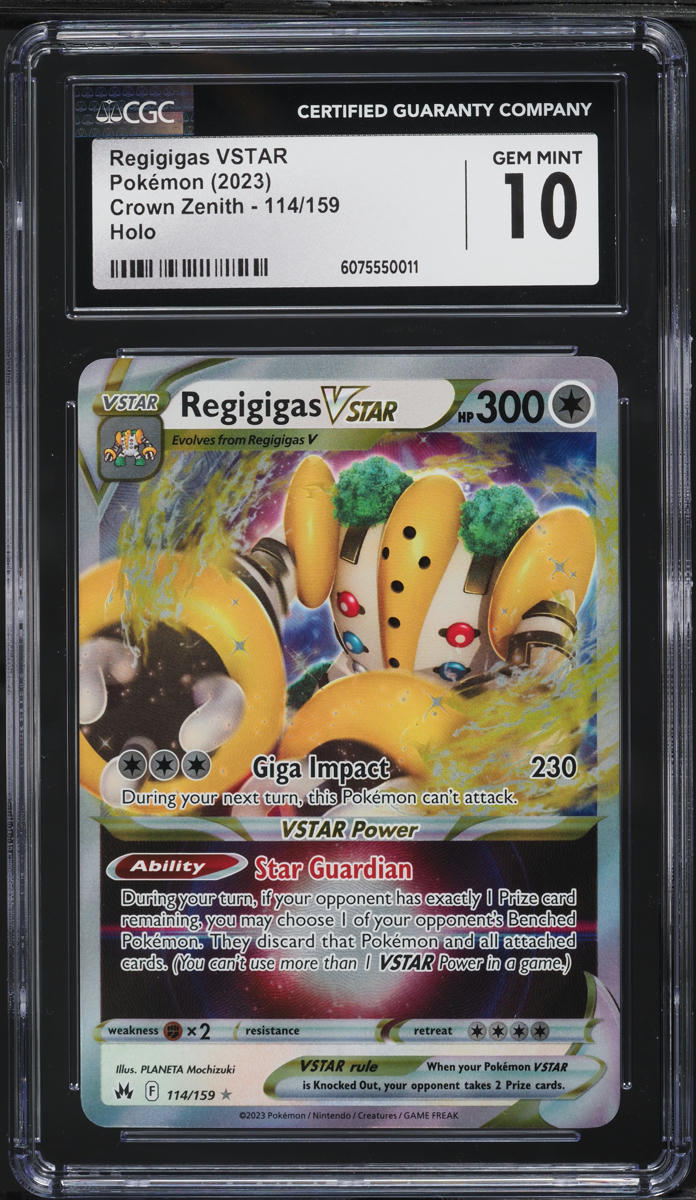 2023 Pokemon Sword & Shield Crown Zenith Regigigas VSTAR #114 CGC 10 GEM MINT