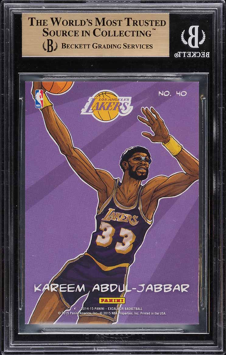 2014 Panini Excalibur Kaboom! Kareem Abdul-Jabbar #40 BGS 9.5 GEM MINT