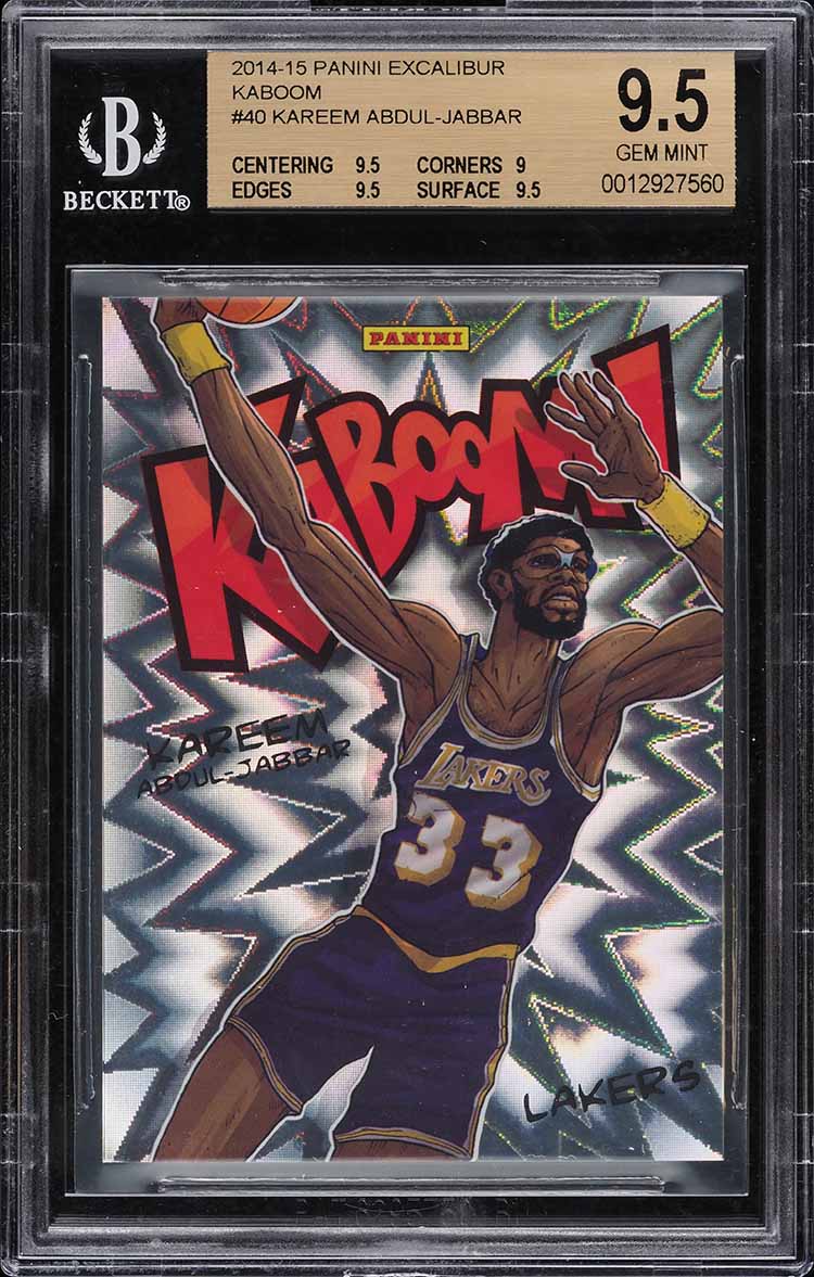 2014 Panini Excalibur Kaboom! Kareem Abdul-Jabbar #40 BGS 9.5 GEM MINT
