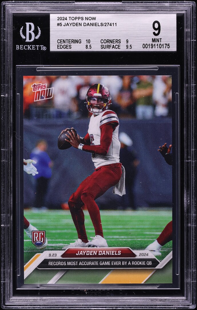 2024 Topps Now Jayden Daniels ROOKIE #5 BGS 9 MINT