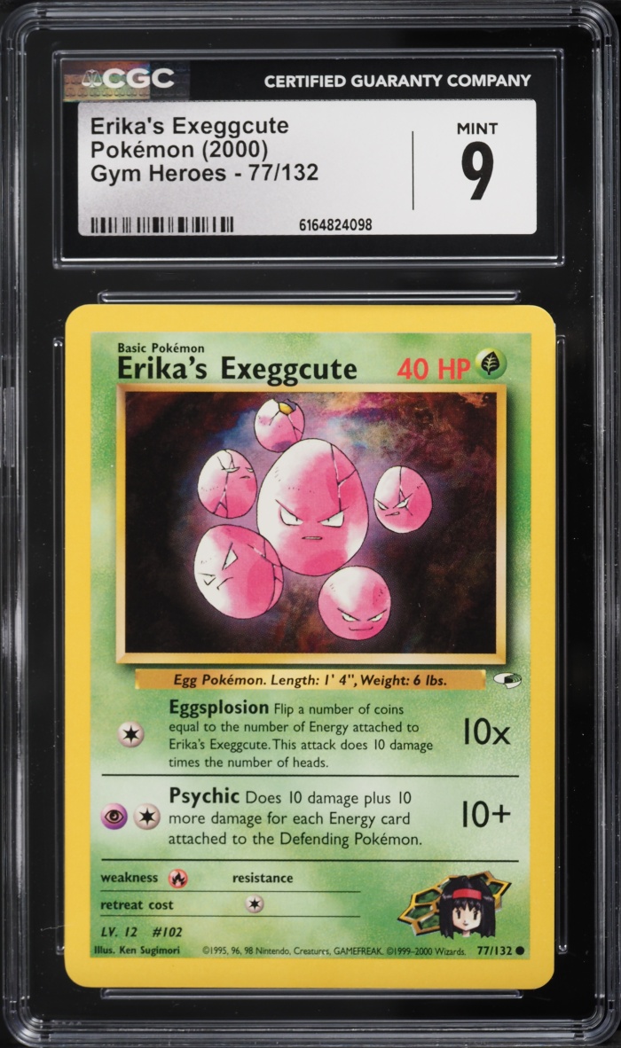2000 Pokemon Gym Heroes Erika's Exeggcute #77 CGC 9 MINT
