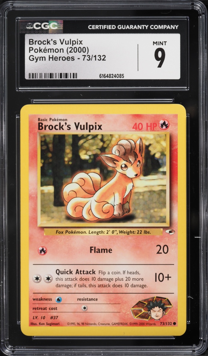 2000 Pokemon Gym Heroes Brock's Vulpix #73 CGC 9 MINT