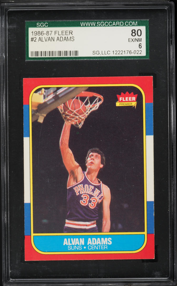 1986 Fleer Basketball Alvan Adams #2 SGC 6 EXMT