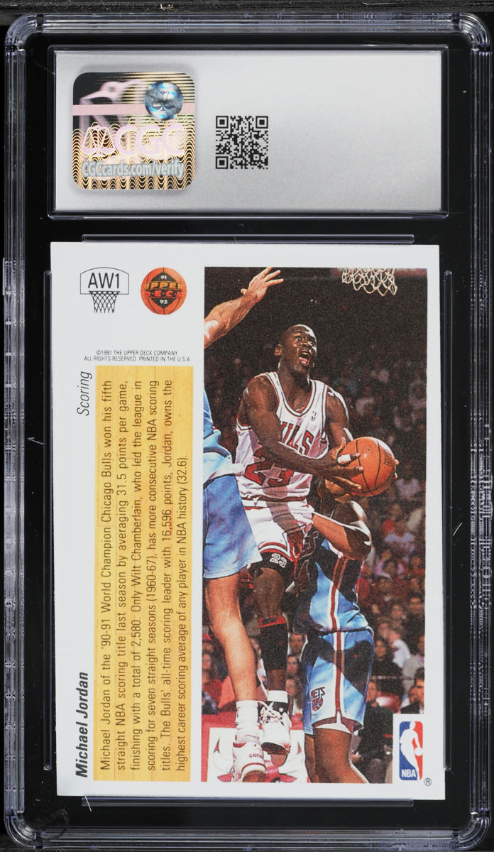 1991 Upper Deck Award Winner Holograms Scoring Michael Jordan #AW1 CGC 7 NRMT