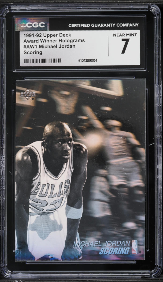 1991 Upper Deck Award Winner Holograms Scoring Michael Jordan #AW1 CGC 7 NRMT