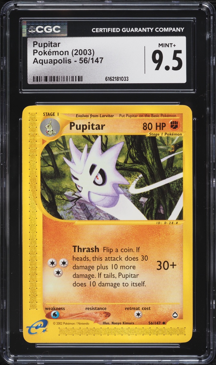 2003 Pokemon Aquapolis Pupitar #56 CGC 9.5 MINT+