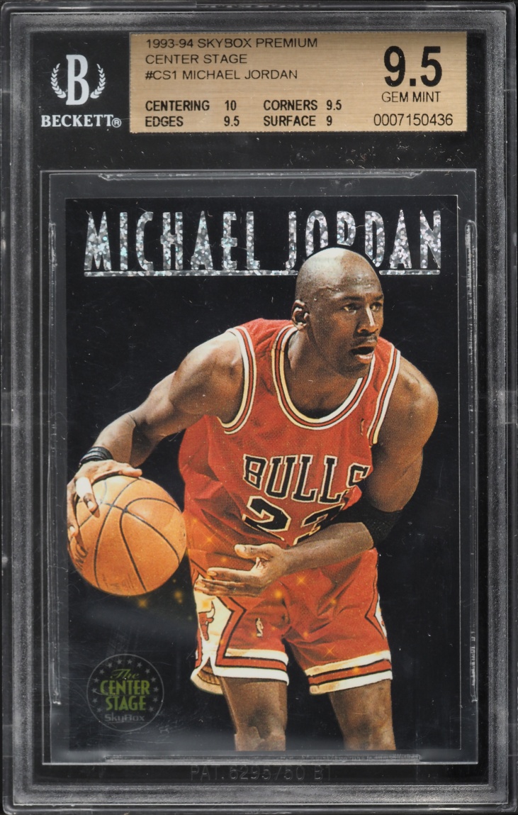 1993 Skybox Premium Center Stage Michael Jordan #CS1 BGS 9.5 GEM MINT