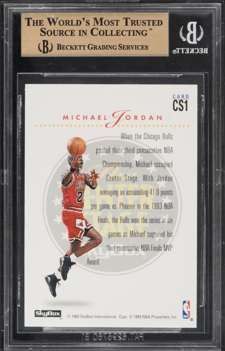 1993 Skybox Premium Center Stage Michael Jordan #CS1 BGS 9.5 GEM MINT