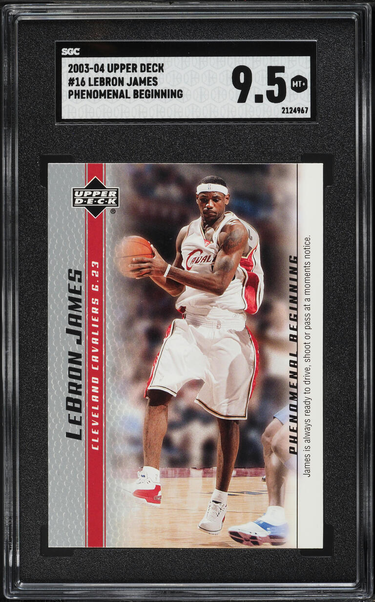 2003 Upper Deck Phenomenal Beginning LeBron James ROOKIE #16 SGC 9.5 MINT+