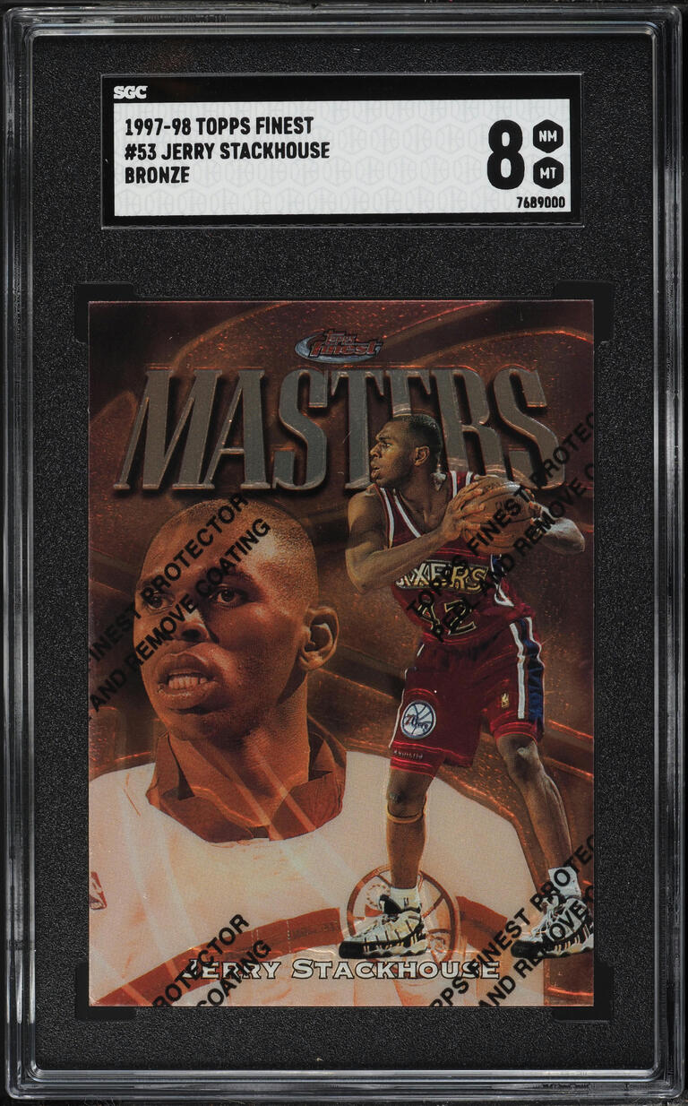 1997 Finest Bronze Jerry Stackhouse #53 SGC 8 NM-MT