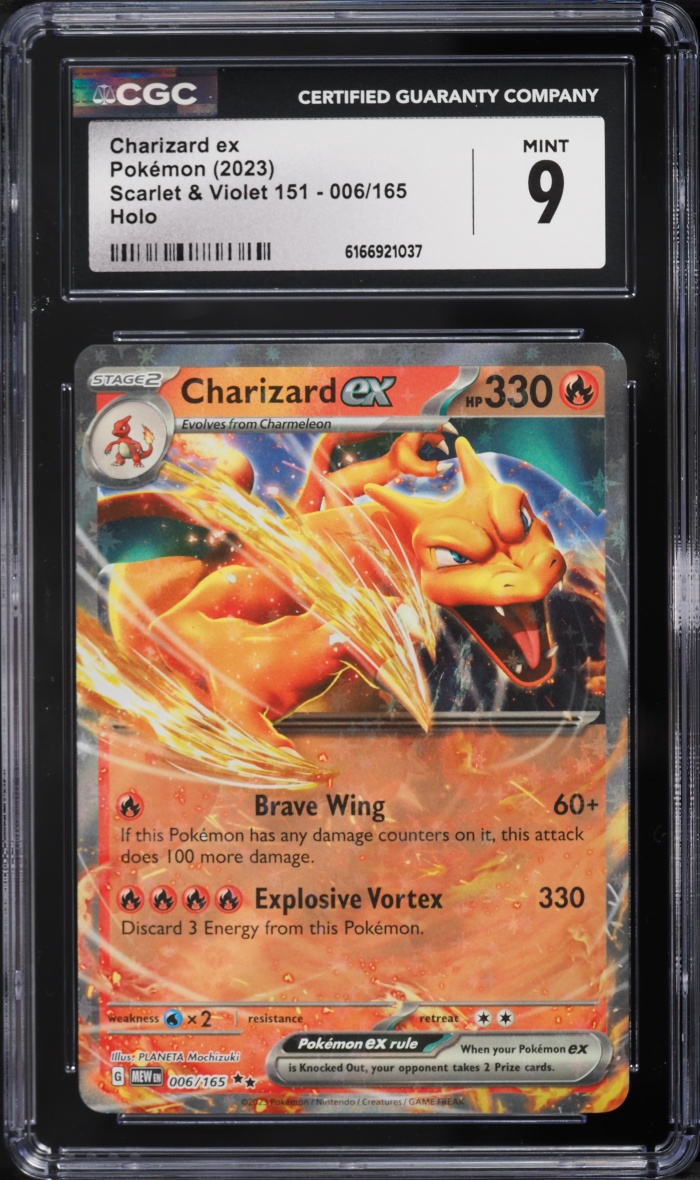 2023 Pokemon Scarlet & Violet 151 Holo Charizard ex #6 CGC 9 MINT