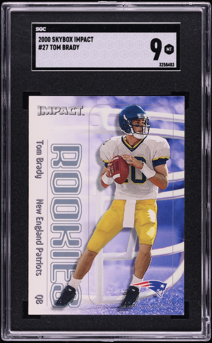 2000 Skybox Impact Tom Brady ROOKIE #27 SGC 9 MINT