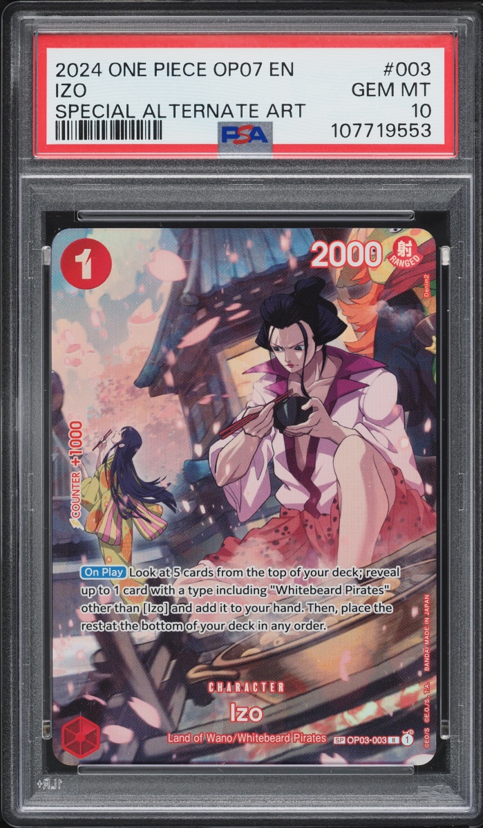 2024 One Piece 500 Years In The Future Special Alt Art Izo #003 PSA 10 GEM MINT