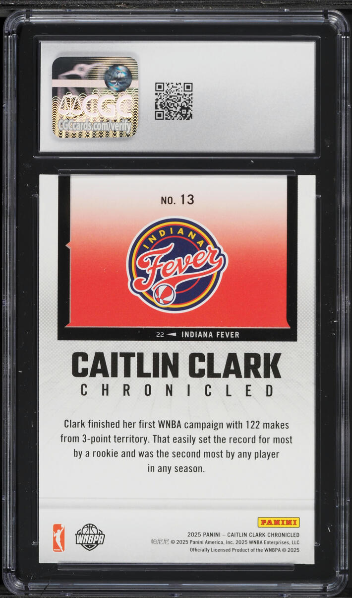 2025 Panini Chronicled Caitlin Clark #13 CGC 8.5 NM-MT+