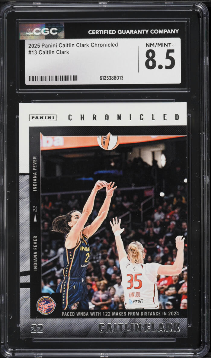 2025 Panini Chronicled Caitlin Clark #13 CGC 8.5 NM-MT+