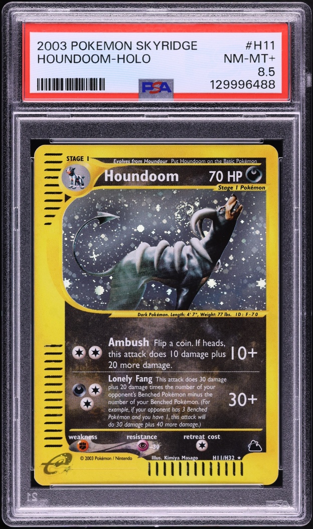 2003 Pokemon Skyridge Holo Houndoom #H11 PSA 8.5 NM-MT+