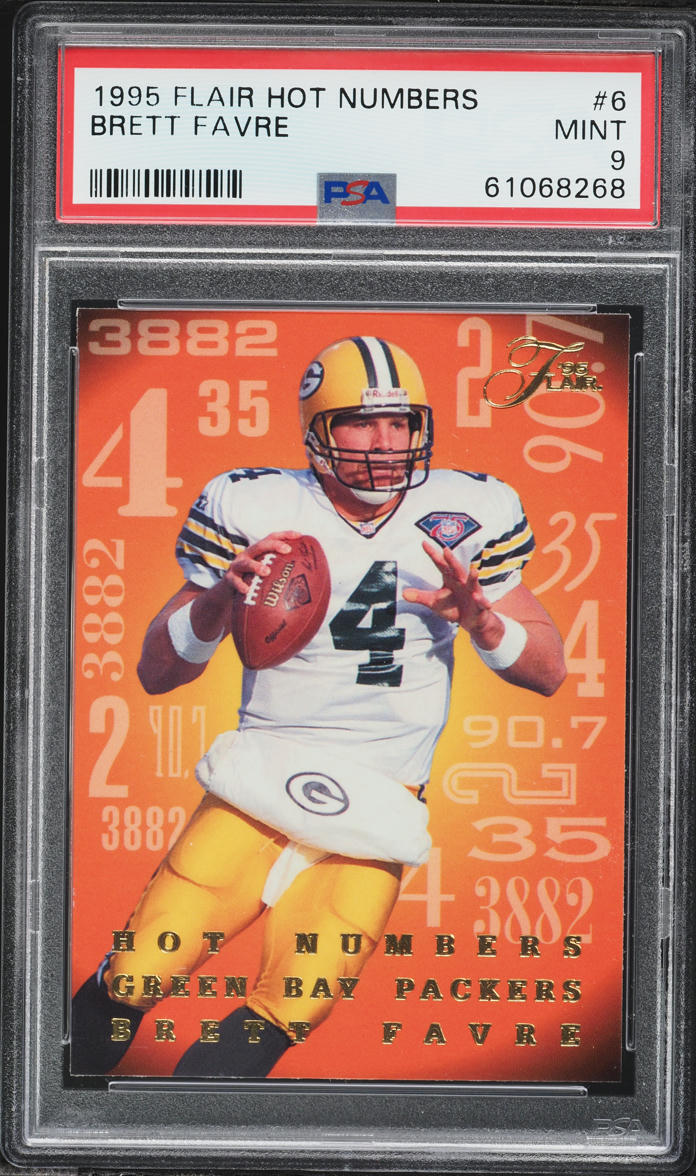1995 Flair Hot Numbers Brett Favre #6 PSA 9 MINT
