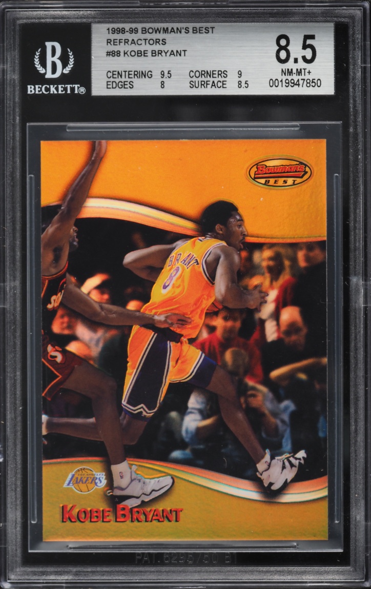 1998 Bowman's Best Refractor Kobe Bryant /400 #88 BGS 8.5 NM-MT+