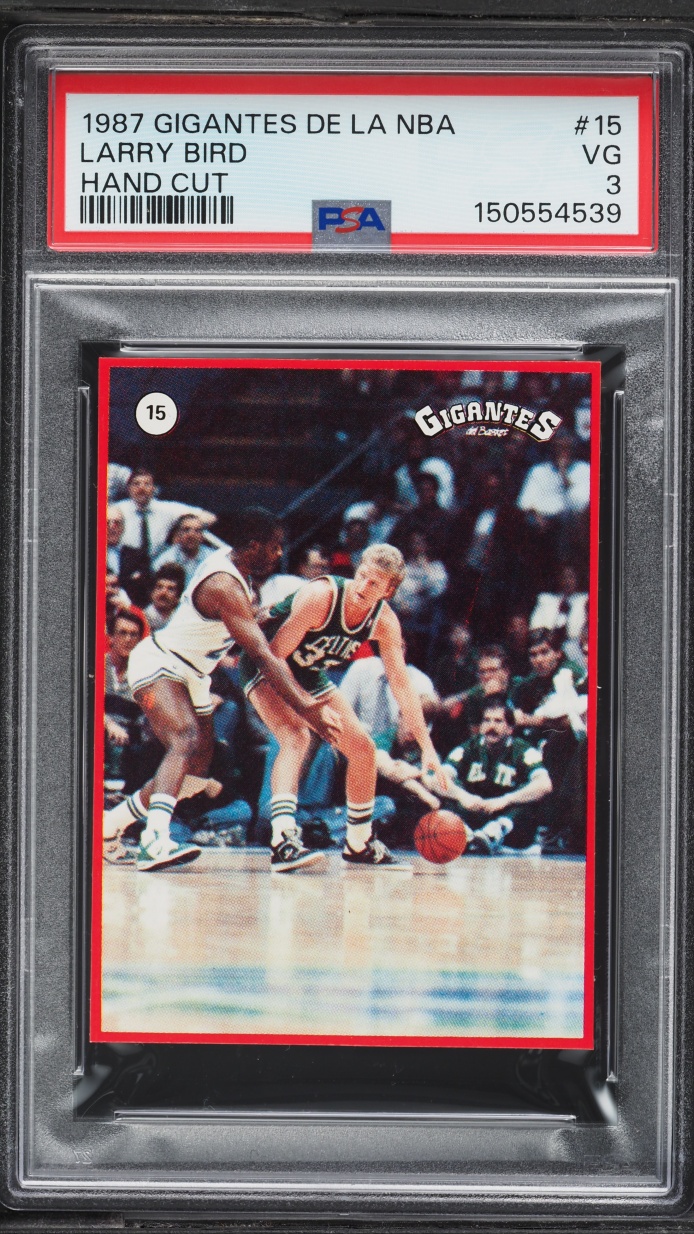 1987 Gigantes De La NBA Hand Cut Larry Bird #15 PSA 3 VG